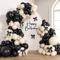 155pcs Black and White Balloon Arch Kit by GIZIUXNE