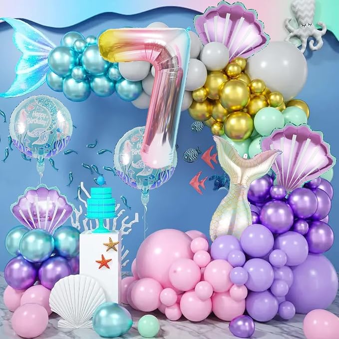 Mermaid Birthday Decorations Mermaid Balloons - Image 5