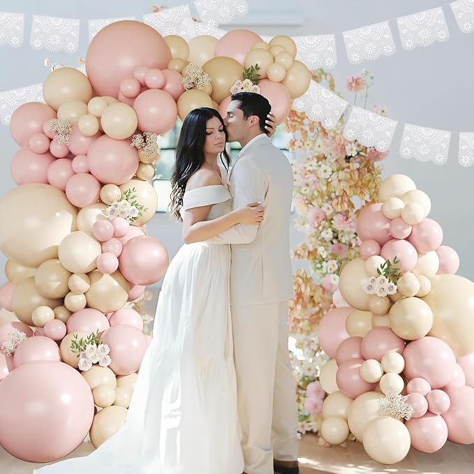 CROSSFINGERS Light Pink Balloon Garland Arch Kit - Image 5