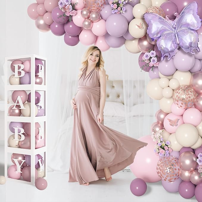 Amandir 153Pcs Dusty Purple Balloon Arch Kit Baby Shower Decorations | - Image 6