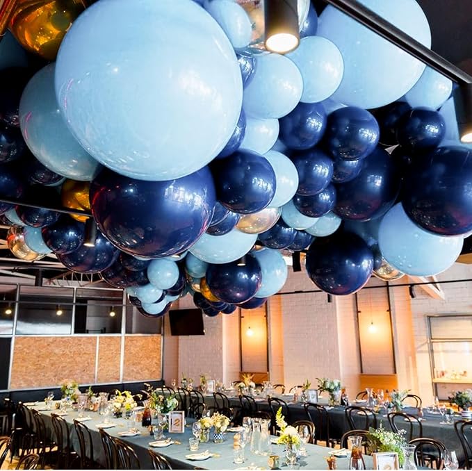 PartyWoo Baby Blue Balloons 4pcs Light Pastel Sky Aqua Blue Color | 36 Inch - Image 5