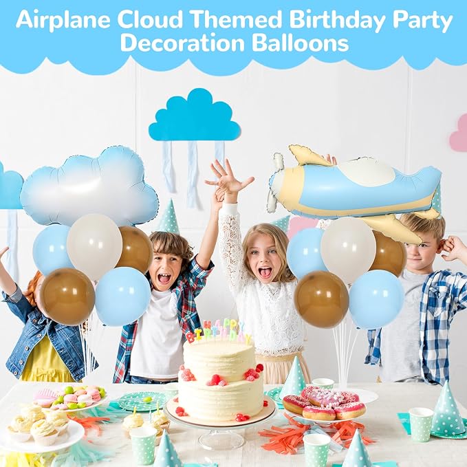 Airplane Baby Shower Birthday Party Decorations Balloons Stand Kit 2 Sets - Image 5