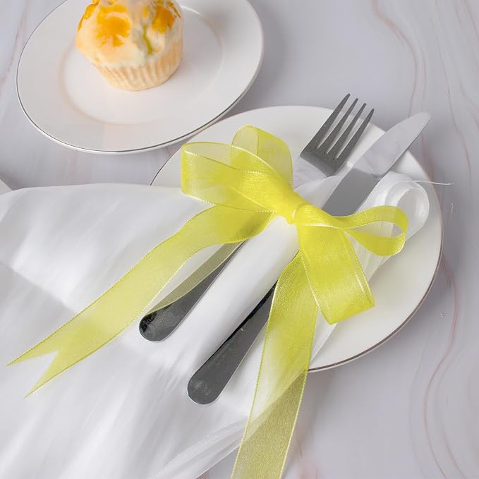Sheer Organza Ribbon 1 Inch Chiffon Ribbons - Image 6