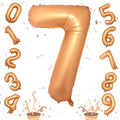 Number 7 Balloon for Boys, Giant Orange Self Inflating Number 0-9 Set Decor for by Isndare
