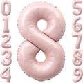 40 Inch Light Pink Number 8 Foil Big 0-9 Giant Digital Balloon | 8th by SULALABOO