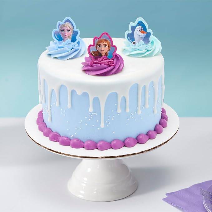 DecoPac Frozen II Rings, Cupcake Decorations Featuring Elsa, And Olaf - Image 2