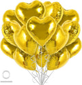 TONIFUL 30 Pcs Gold Heart Balloons 18 Inch Heart Shape Foil Mylar Balloons | by TONIFUL