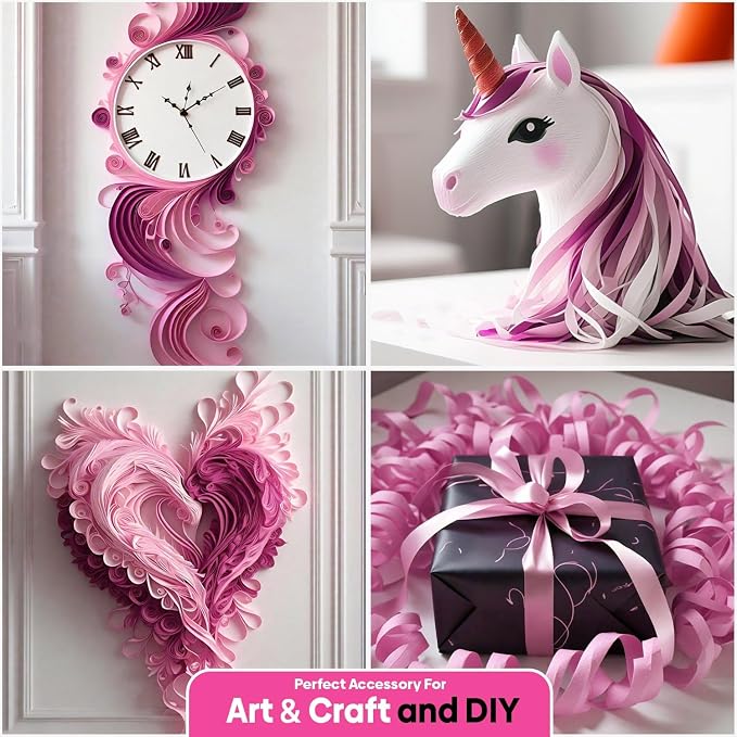 6 Pink & White Crepe Paper Streamers, 492ft Pack of Party Decorations | Each - Image 4