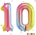 40 Inch Number Balloons 0-9 Rainbow Gradient Large Number 10 Balloons, Digital by Smlpuame