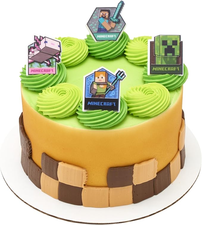 DecoPac Minecraft Lush Finds Rings, Cupcake Decorations Featuring Creeper - Image 8