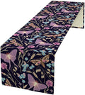 Moth Table Runner, Boho Aesthetic Moth Magic Table Runner for Home Kitchen Dining Party Indoor Outdoor Decoration 13x108 Inch