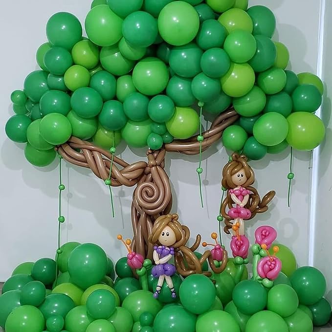 Voircoloria 105pcs Green Party Latex Balloons, 12inch | - Image 4