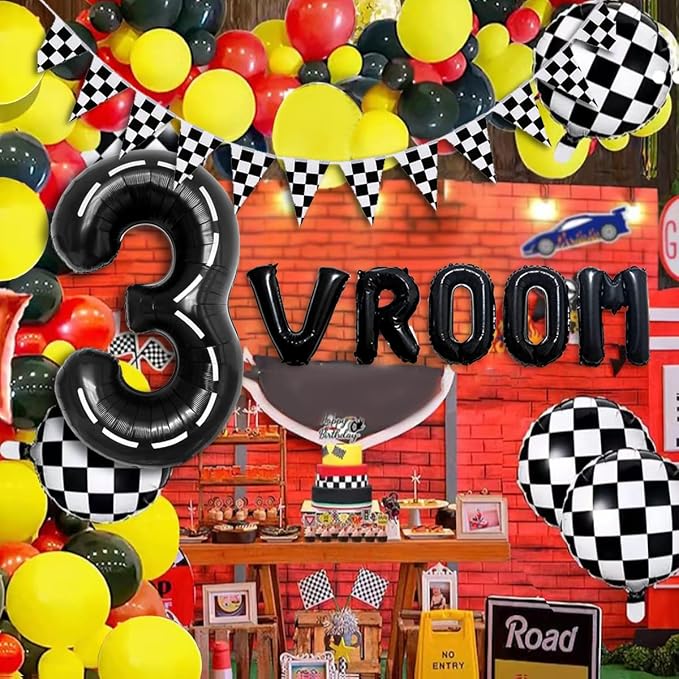 134pcs Balloons Race Car Birthday Party Supplies Decorations - Image 4