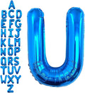 40 Inch Blue Letter U Balloons, DIY Phrase Foil Alphabet Letter U Balloons DIY by LHOAVWE