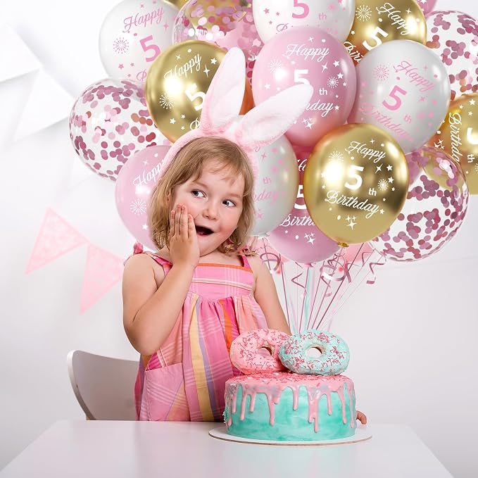 Pink 10th Birthday Balloons for Girls - Image 4