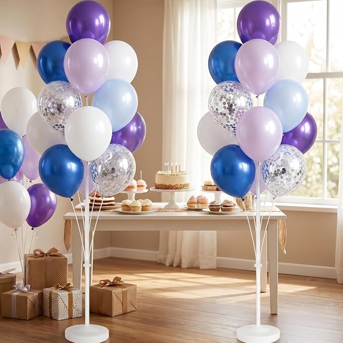 Blue Purple Balloon Column Kit for Floor or Table Decor for Party | Use it at a - Image 7