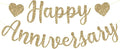 Happy Anniversary Banner, Glitter Happy Anniversary Decorations No DIY by Unknown