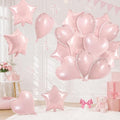 TONIFUL 18 Inch Lingt Pink Star and Heart Foil Balloons by TONIFUL