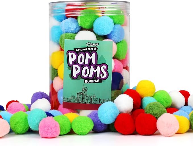Phinus 200 PCS Pom Poms, 1 Inch Pompoms - Image 5