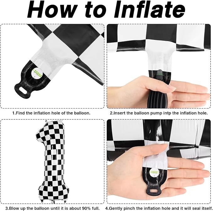 40 Inch Checkered Number 11 Balloon, self-sealing, air/helium, - Image 4