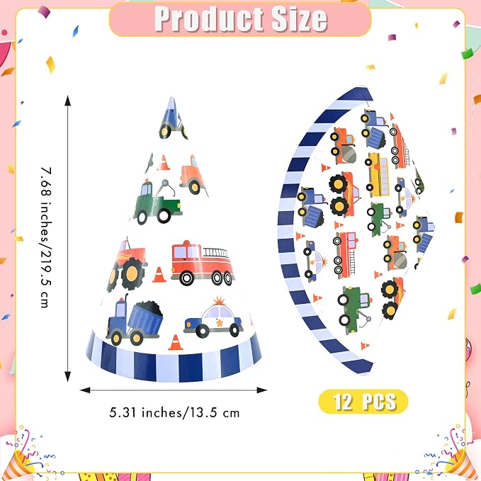 CANREVEL 12 PCS Party Hats for Adults and Kids, Party Headwear | Birthday - Image 5