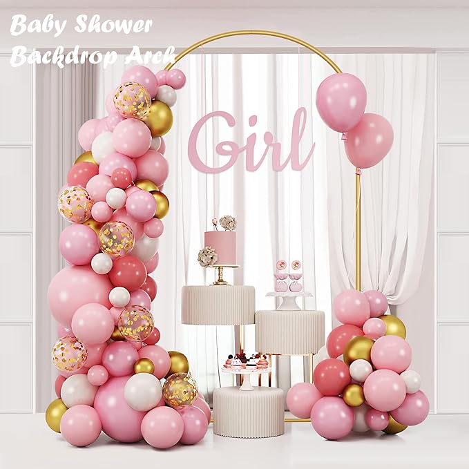 6.6FT Metal Arch Backdrop Stand Gold Wedding Balloon Frame Pergola Arbor | - Image 5