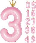 Giant Light Pink Number 3 Balloon by GifloonOfficial