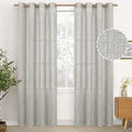 YoungsTex Light Grey Linen Curtains 84 Inch Length by YoungsTex
