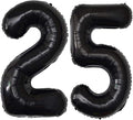 Jonhamwelbor 25 Number Balloons Black Big Giant Jumbo Number 25 Foil Mylar by Jonhamwelbor