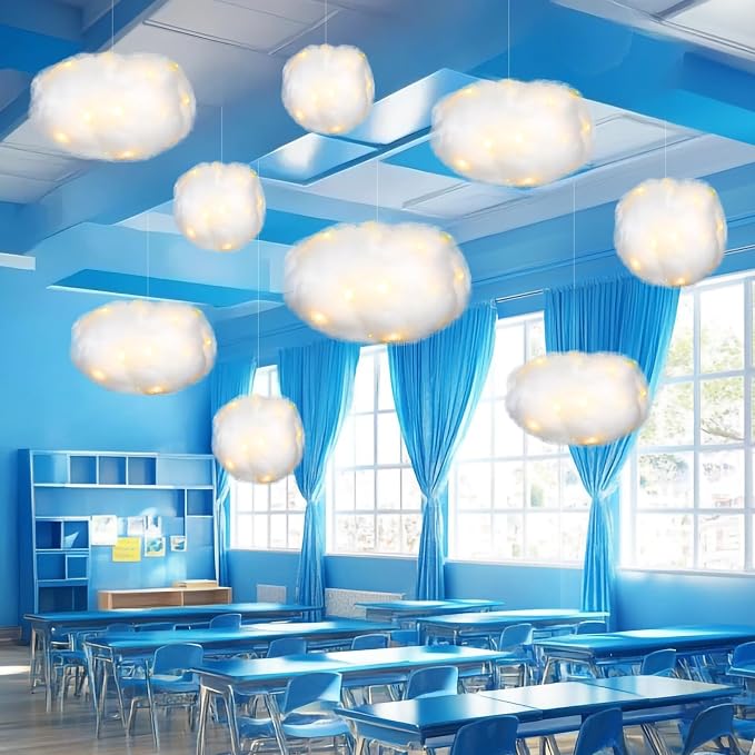 Tatuo 6 Pcs LED Artificial Hanging Clouds by Tatuo