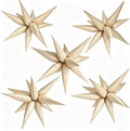 Cream Star Balloons Foil 60Pcs Mylar Spike Balloons Neutral Baby Shower by BOMSI