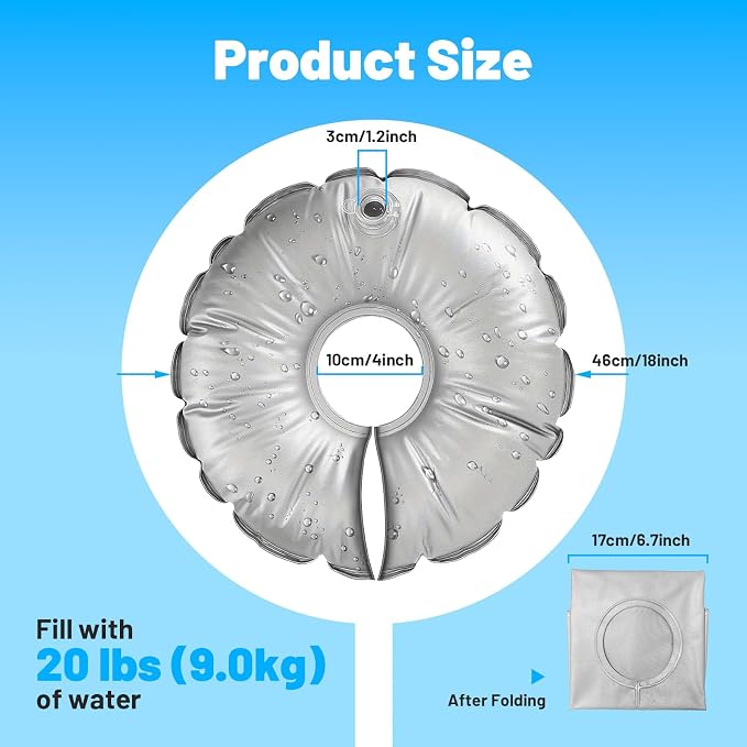 1 Pack 18" Water Weight Bags for Feather Flag Base, Water Bags for Weight | - Image 5