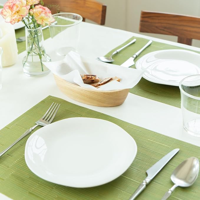 Placemats Set of 6 Vinyl/Plastic Woven Place Mats - Image 7