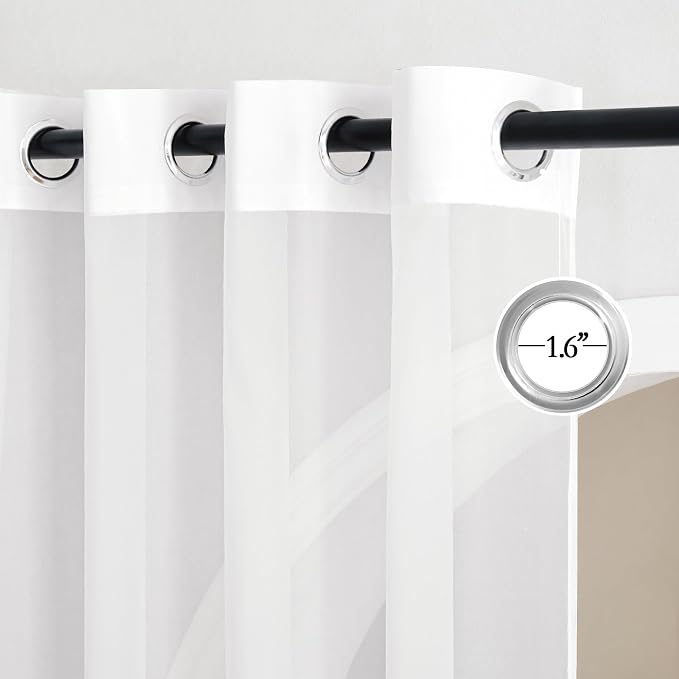 NICETOWN Sheer Curtain Panels Grommet - Image 2