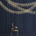 40Ft Champagne Gold Tassel Banner Bunting Double Sided Metallic Paper Garland by pinkblume