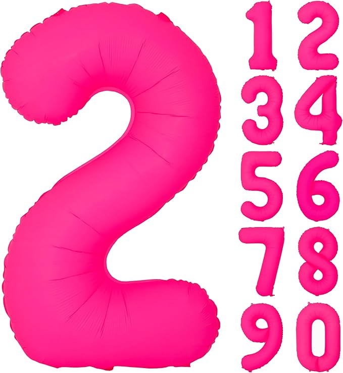 40 in Fluorescent Pink Birthday Balloon Number 2 Pink Fluorescent Number 2 | by Exquisitehighqualitypartydecorationstomeetyoureveryneed%EF%BC%81