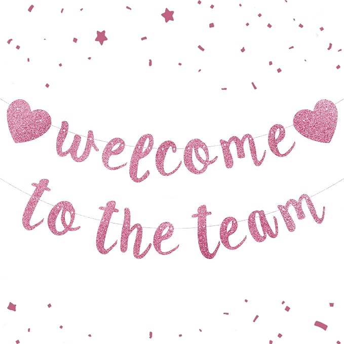 Welcome to the Team Banner Pre-Strung No DIY, Glitter New Employee Welcome by Unknown