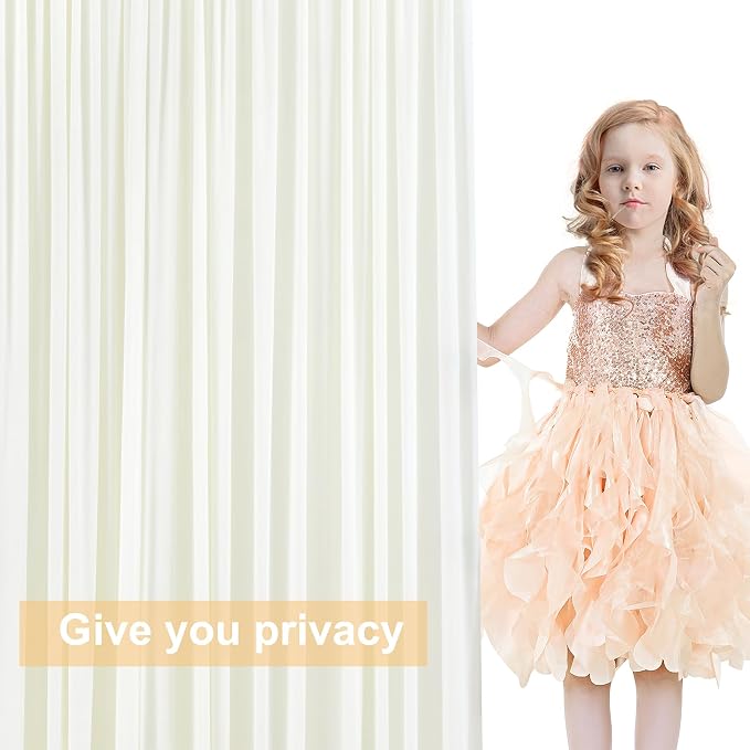 10x12 Ivory Backdrop Curtains for Wedding Party Wrinkle Free Backdrops Curtain - Image 8