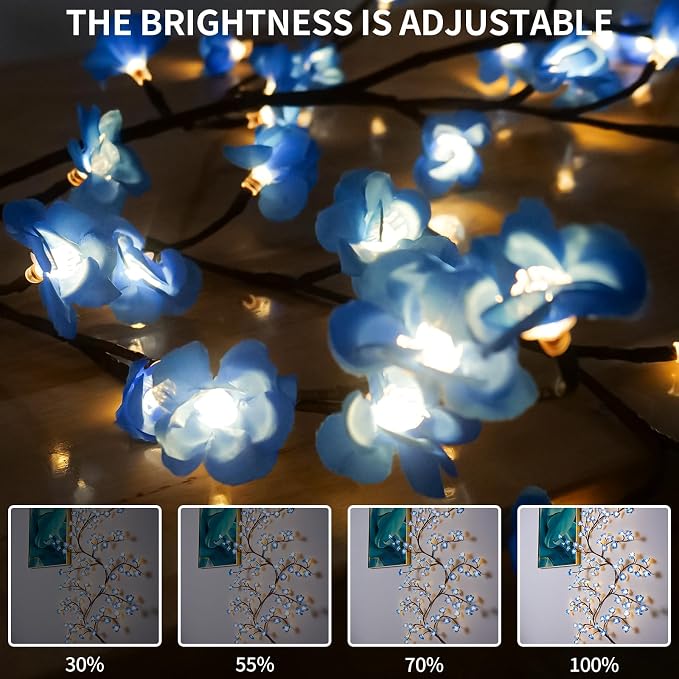 4FT 48LED Blue Cherry Blossom Tree Branch Lights - Image 2
