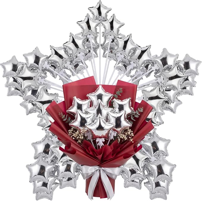 30 Pcs Mini Star Self Inflatable Balloons Bulk by Chitidr