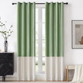 BULBUL Luxury Color Block Velvet Curtains 90 inch by ModernShinyVelvetCurtains
