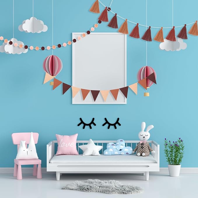 Irenare 9.8 ft Pom Pom Garland for Classroom Felt Rainbow Garland Back to - Image 6