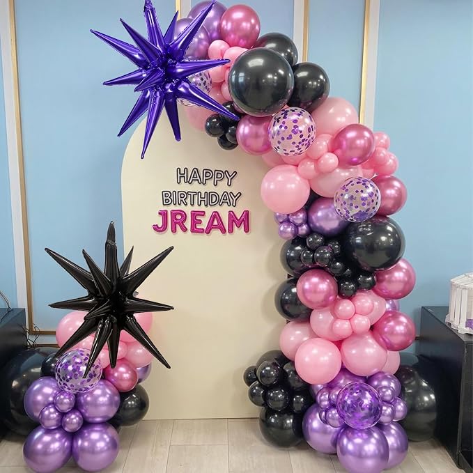 Pink and Purple Balloon Garland Arch Kit - Image 3