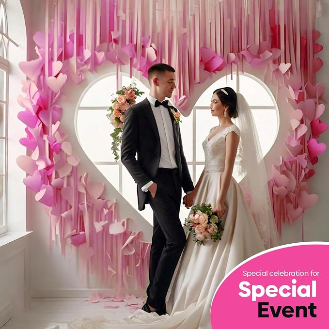 4 Hot Pink Streamers, 328ft Pack of Crepe Paper Party Decorations | Each roll - Image 7