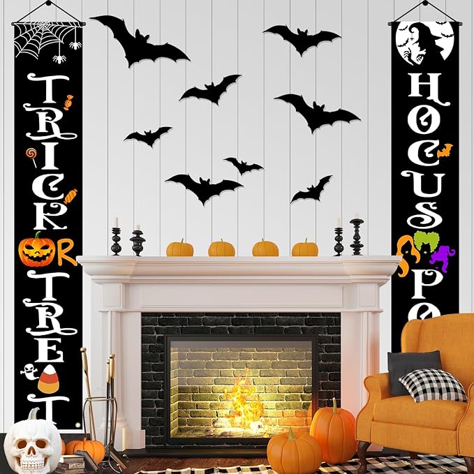 Olanrun Hanging Halloween Door Decorations, 70-inch Front Door Banner Decor - Image 2