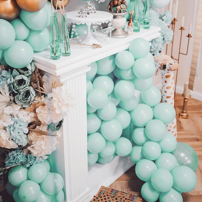 PartyWoo Teal Balloons 140pcs Turquoise Latex Balloons Different Sizes | 18 12 - Image 7