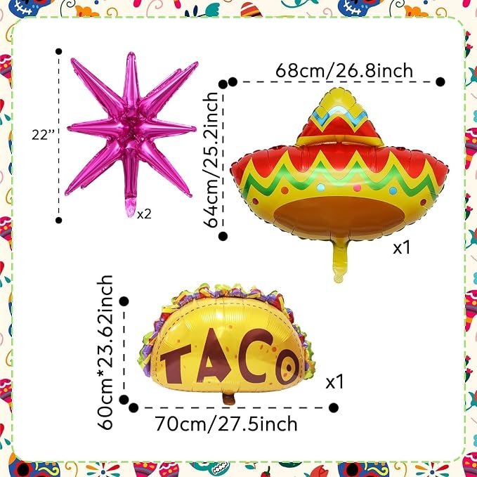 Fiesta Balloon Arch Kit, Rainbow Balloon Garland - Image 3