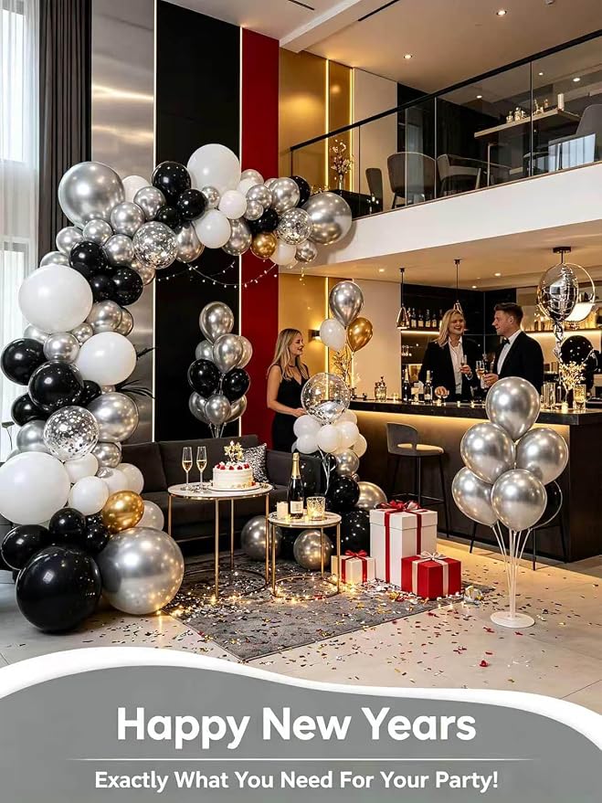 Silver Balloons 125 Pcs Different Sizes 18 12 10 5 Inch Silver Balloon Arch Kit - Image 7