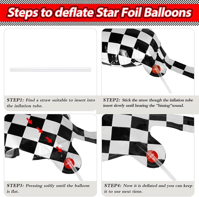 60 Pcs Star Balloons Explosion 12 Point Foil Cone Balloons Magic Balloon Large - Image 6
