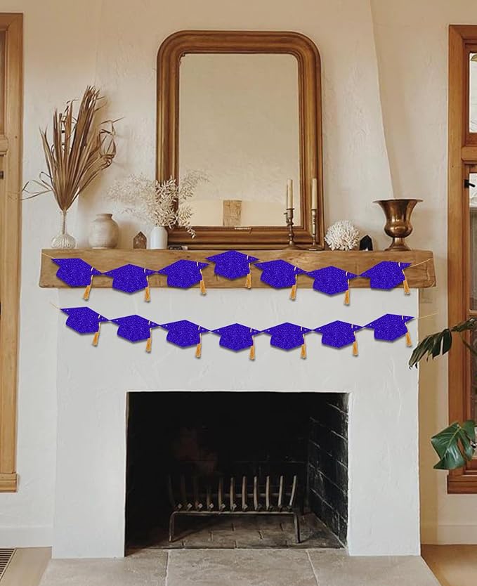 Graduation Decorations Class of 2026 Glitter Pre-Strung Congrats Grad Graduation - Image 2